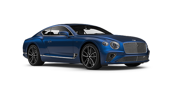 Bentley Luxembourg Bentley GT Azure coupe in Sequin Blue paint front 34