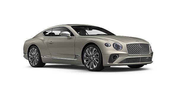 Bentley Luxembourg Bentley GT Mulliner coupe in White Sand paint front 34
